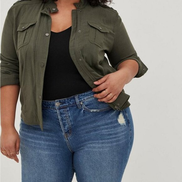 TORRID Mom Straight Vintage Stretch High-Rise Button Fly Jeans 22 new nwt - Picture 4 of 16